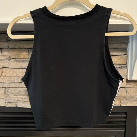 New Without Tags. Adidas Striped Cropped Tank top, Size Large. - Picture 2 of 3